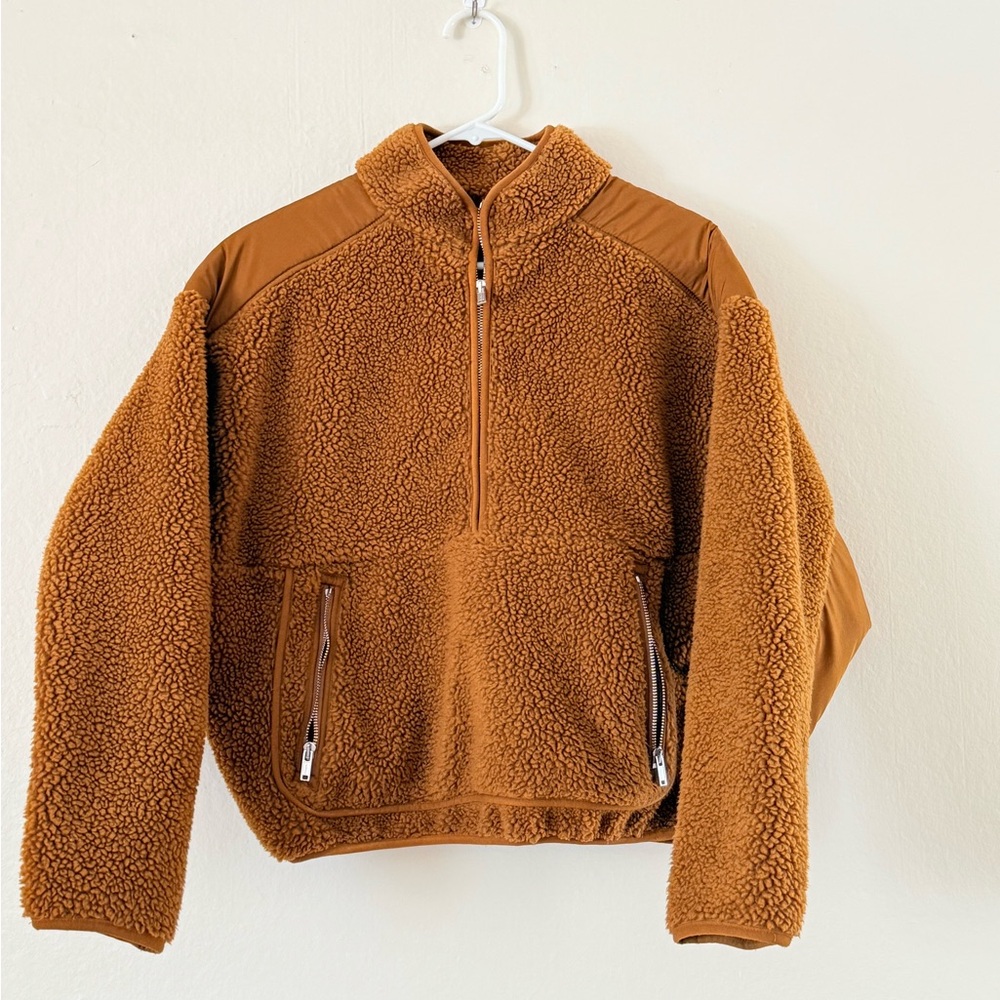 Madewell Caramel Brown Sherpa Fleece Jacket